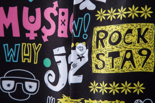 Herren Kurzarmhemd mit kreativem Grafikdesign und entspannter Passform Heidi-Mode