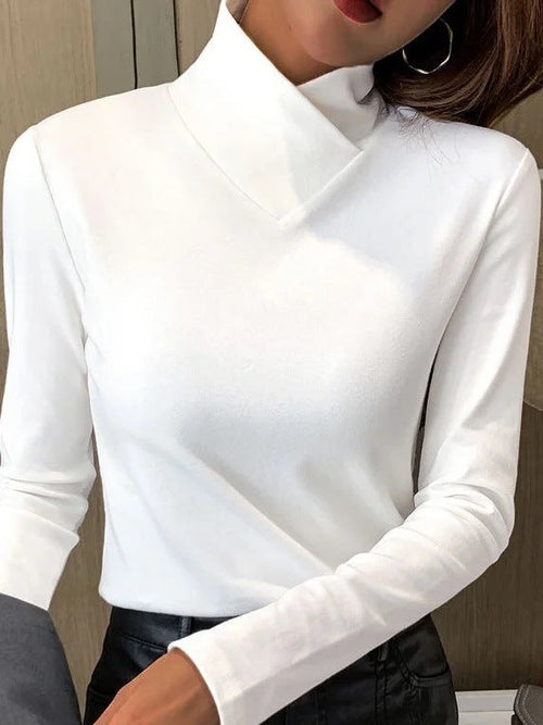 Heidi-Mode | Eleganter Rollkragenpullover Mit Hohem Kragen