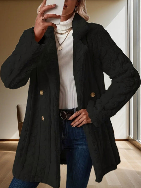 Damen Kuschelige Strickjacke mit hochfloriger Optik und knöpfbarem Verschluss Heidi-Mode