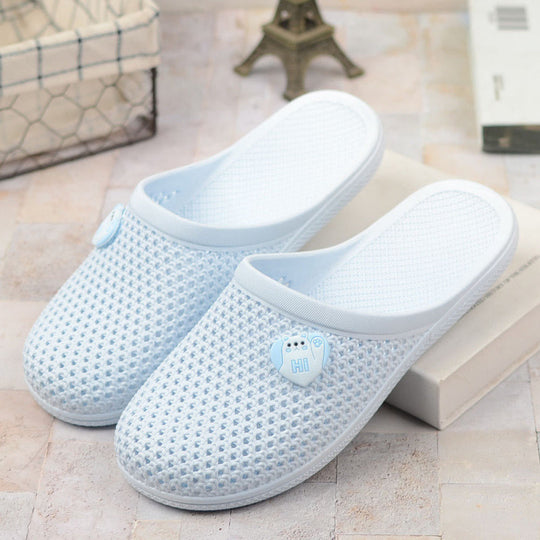 Damen Atmungsaktive Hausschuhe mit rutschfester Sohle und elastischem Design Heidi-Mode
