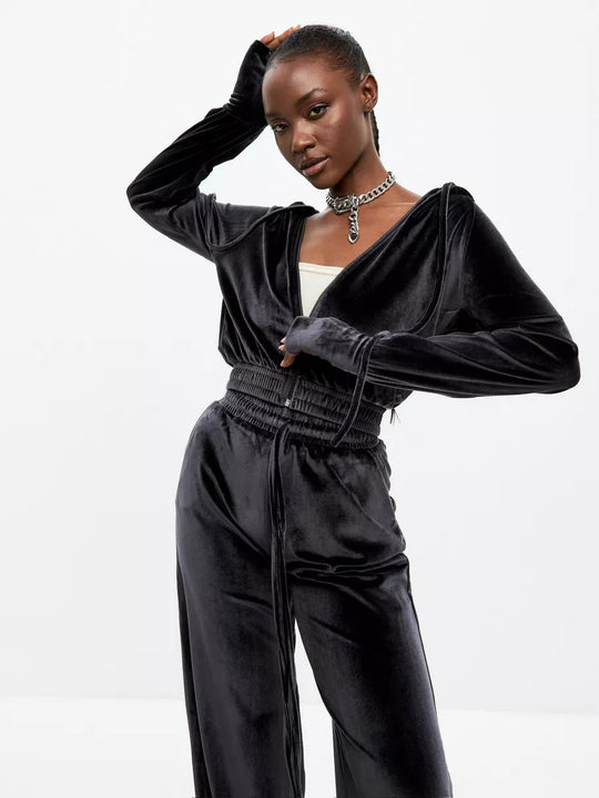 Damen Sportliche Kurzjacke und Jogginghose im entspannenden Design Heidi-Mode