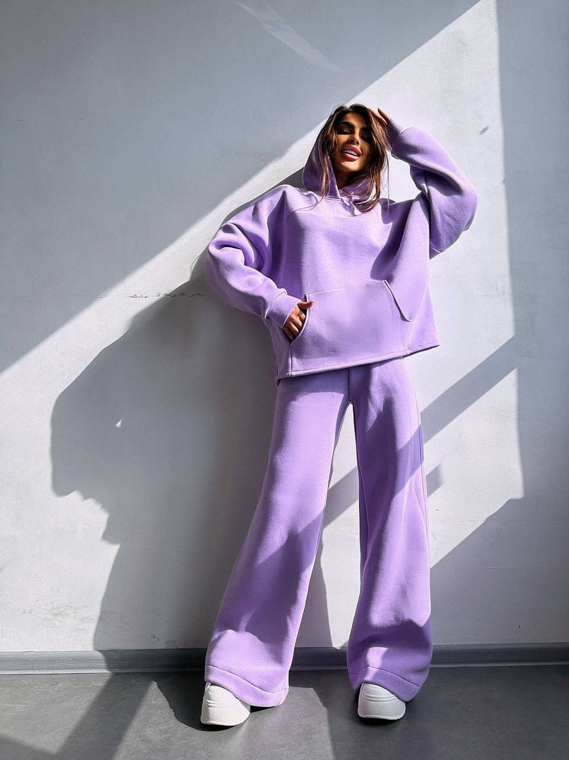 Damen Oversized Hoodie und weit geschnittene Jogginghose Set Heidi-Mode