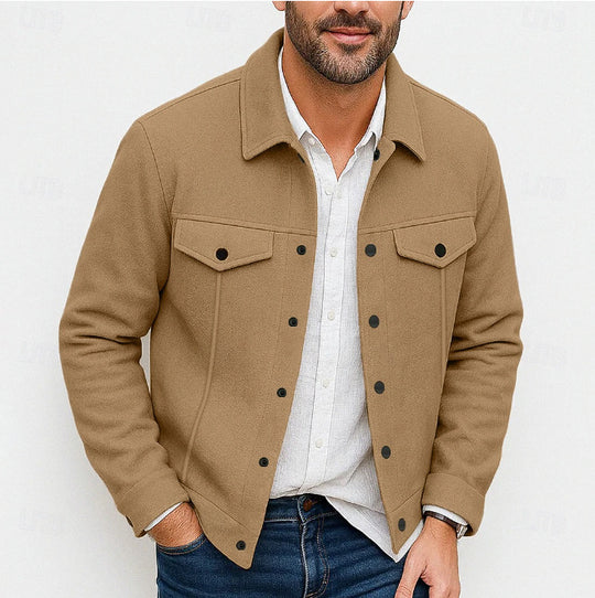 Herren stylische Utility-Jacke mit gepolsterten Taschen Heidi-Mode