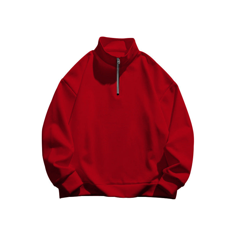 Herren hochfrequente Sweatshirt Jacke mit Stehkragen und Reißverschluss Heidi-Mode