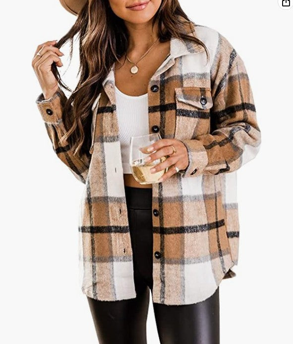 Damen Kariertes Flanellhemd Heidi-Mode