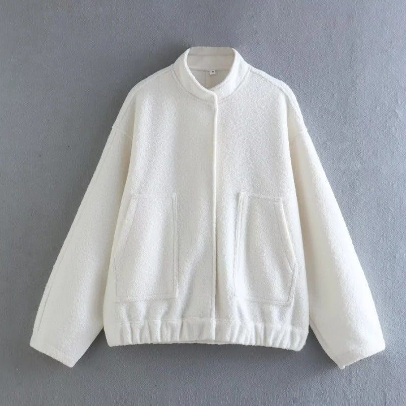 Damen coole Oversize-Jacke aus weichem Wollmix Heidi-Mode