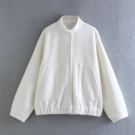 Damen coole Oversize-Jacke aus weichem Wollmix Heidi-Mode