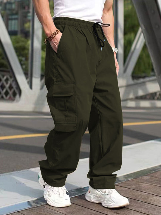 Herren Cargo-Hose mit vielen funktionalen Taschen und lockerer Passform Heidi-Mode