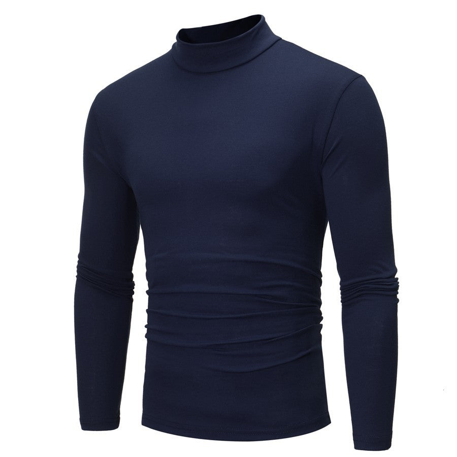 Herren Rollkragenpullover mit enger Passform und edel strukturiertem Material Heidi-Mode