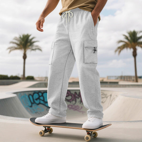 Herren Sportliche Cargo-Hose mit praktischen Taschen und elastischem Bund Heidi-Mode