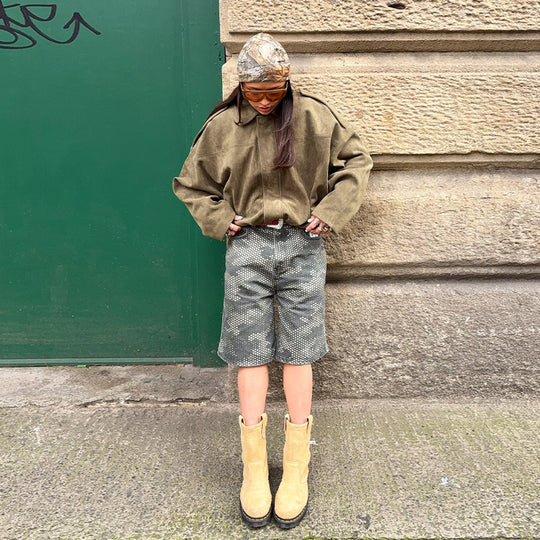 Damen Weiche Veloursjacke mit elastischem Saum und lässigem Schnitt Heidi-Mode