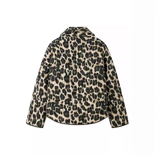 Damen Steppjacke im eleganten Leopardenmuster Heidi-Mode
