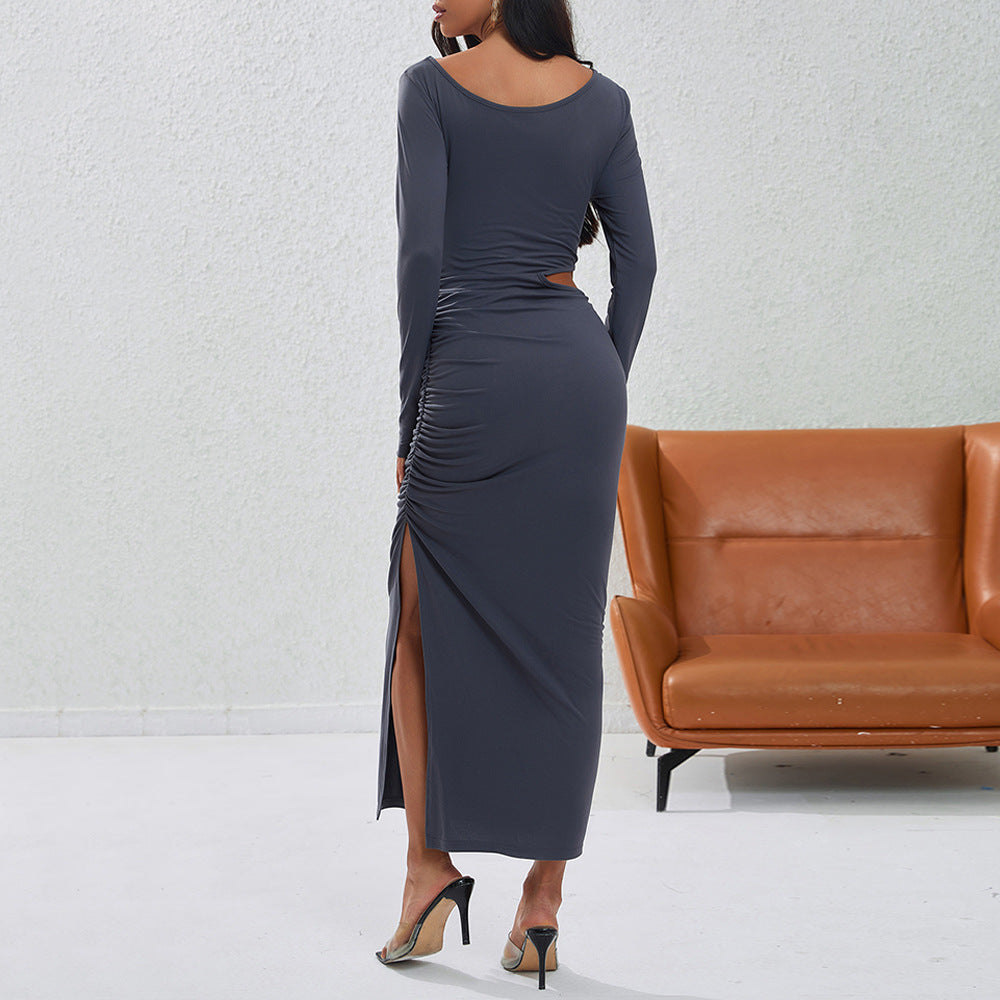Heidi-Mode | Split-Knoten Taillenkleid Mid-Length Party Dress