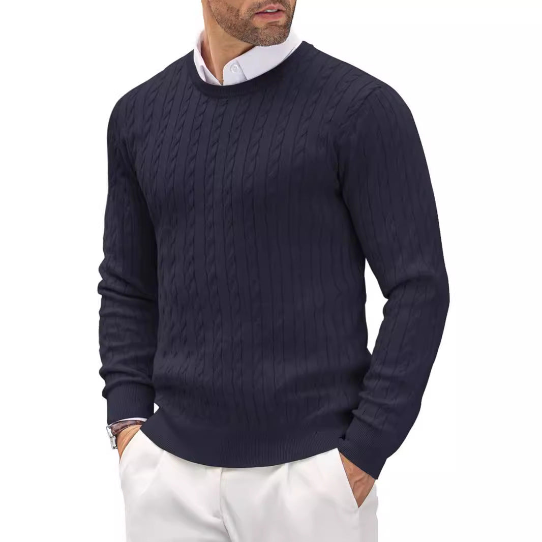 Herren Strickpullover mit Fischgratmuster Heidi-Mode
