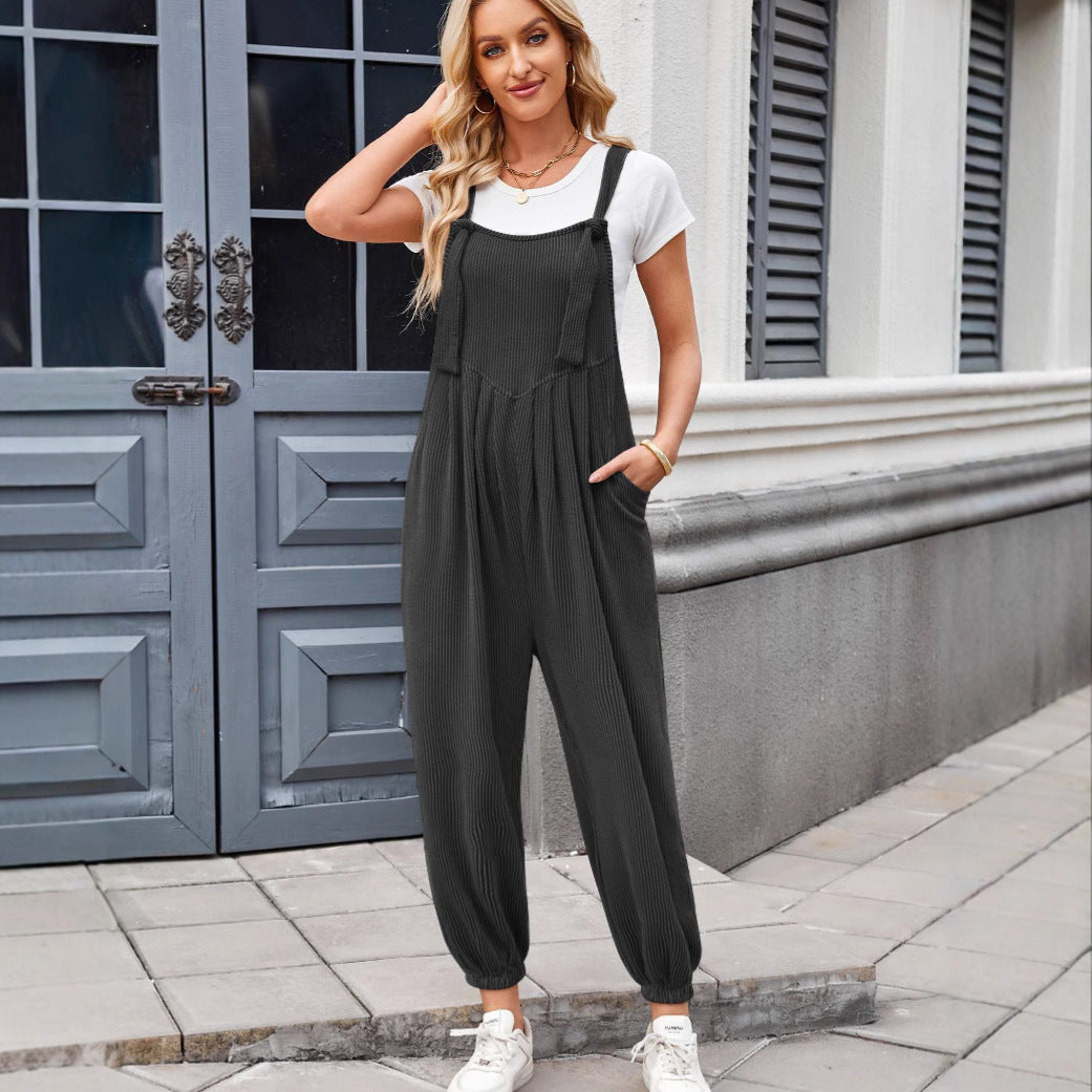 Damen Lässiger Jumpsuit mit praktischen Taschen Heidi-Mode