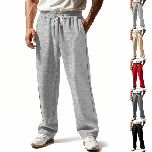 Herren bequeme Sweatpants mit kontrastierenden Nähten und praktischen Seitentaschen Heidi-Mode