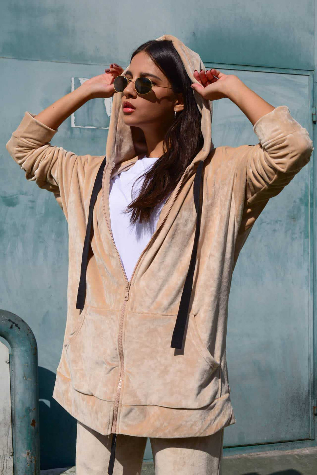 Damen bequeme und stilvolle Kapuzenjacke Heidi-Mode