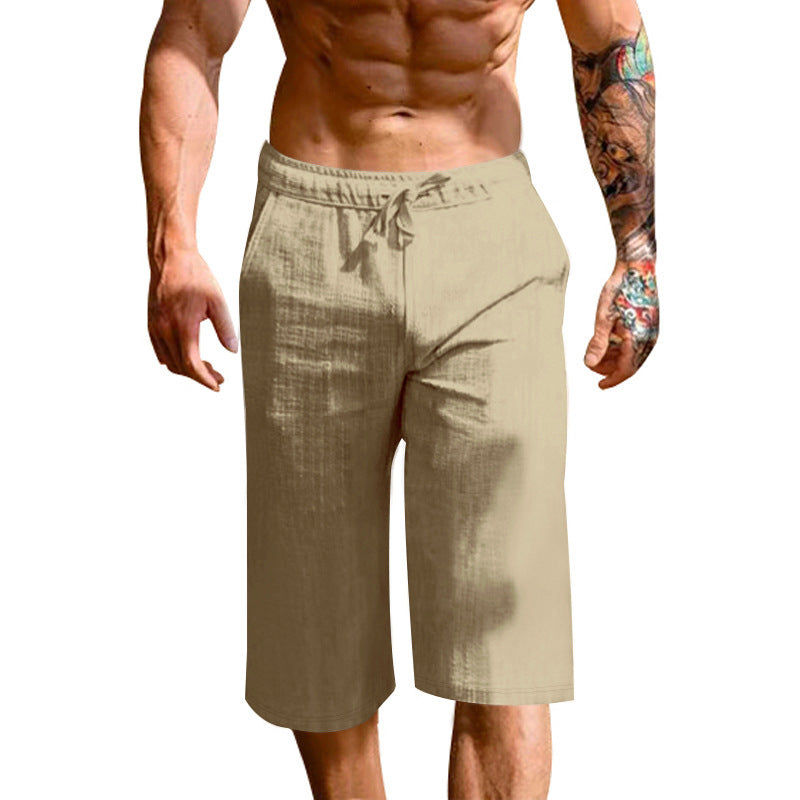 Herren bequeme Sport-Shorts mit elastischem Bund und verstellbarem Kordelzug Heidi-Mode