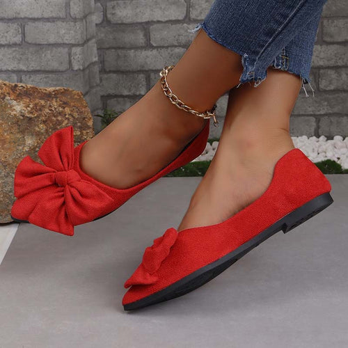 Heidi-Mode | Spitz Slipper Schleifendetail für Einen Weiblichen Touch