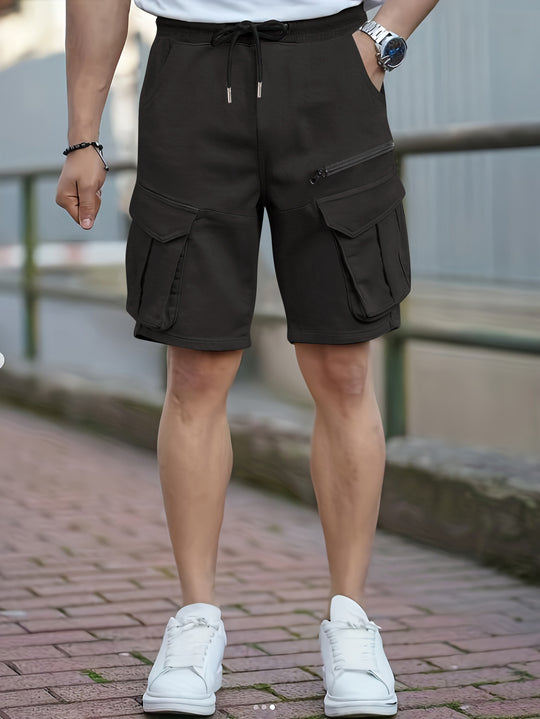 Herren Cargo-Shorts mit praktischen Taschen und elastischem Bund Heidi-Mode