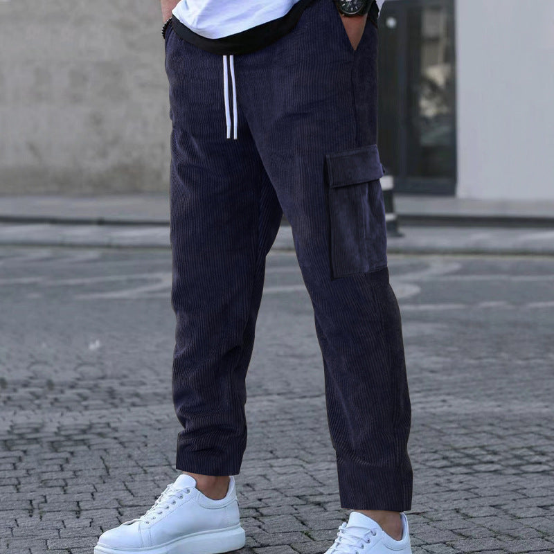 Damen lässige Freizeithose mit praktischen Cargo-Taschen und elastischem Bund Heidi-Mode