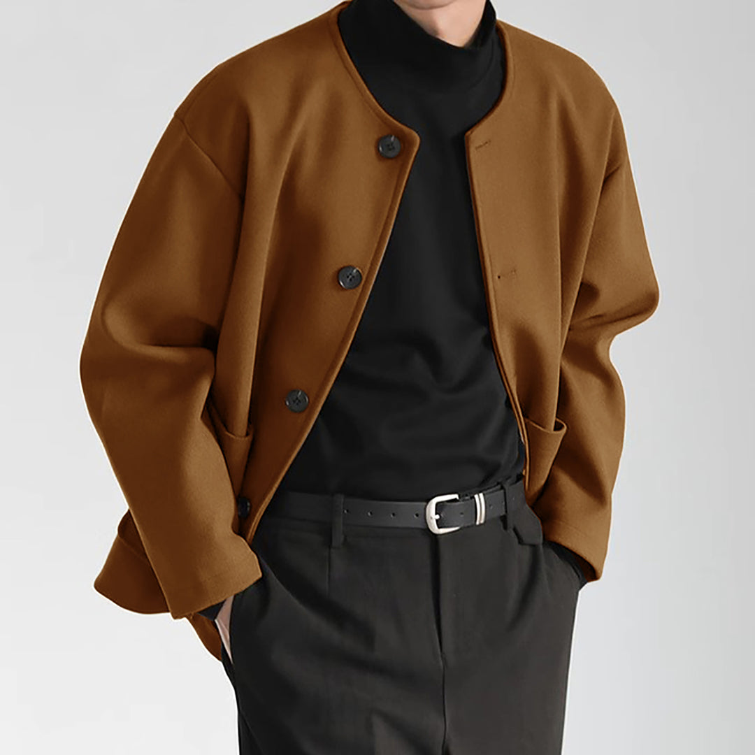 Damen Übergangsjacke mit praktischen Taschen und Knopfverschluss Heidi-Mode