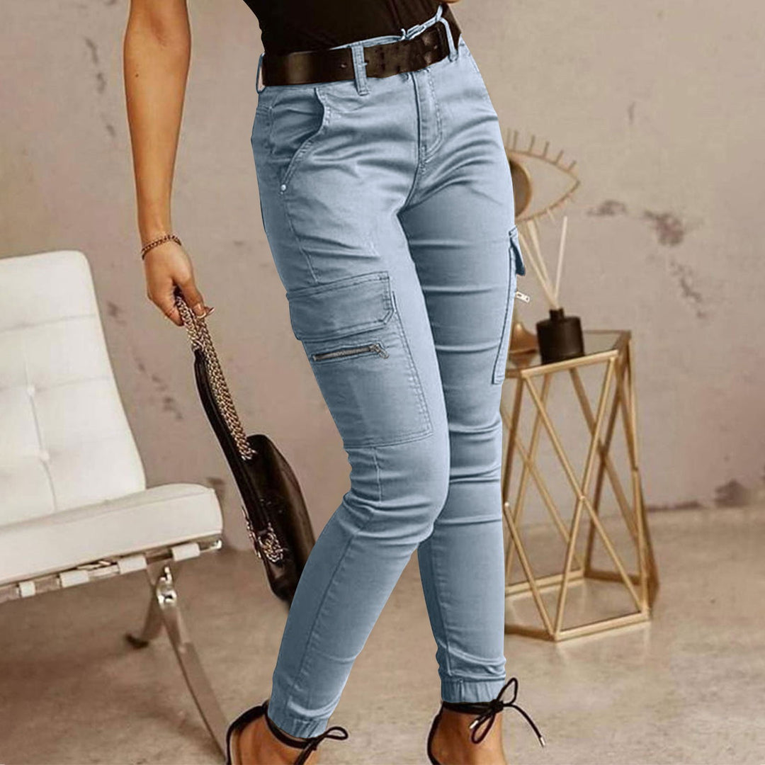 Damen Cargo-Hose mit figurbetontem Schnitt und vielen praktischen Taschen Heidi-Mode