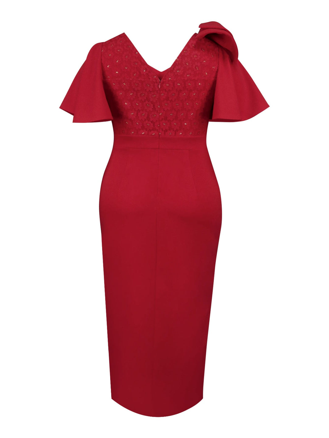Heidi-Mode | Frauen Rüschensatz Schleifen Kleid Sexy Party Spitze Kleid