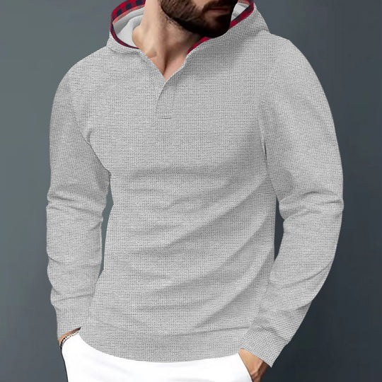 Herren Kapuzensweater mit strukturiertem Design und komfortablem Schnitt Heidi-Mode