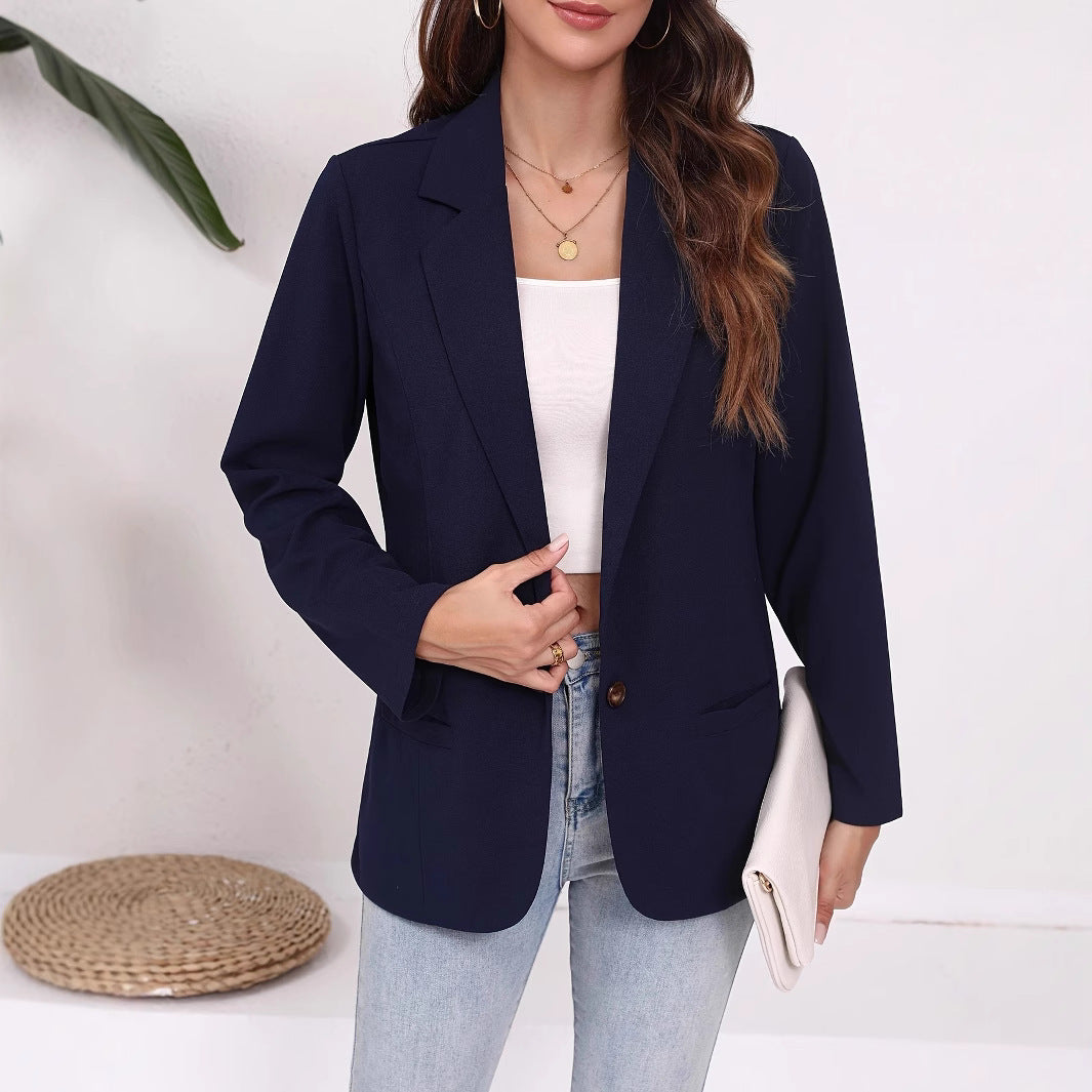 Damen eleganter Blazer mit zeitlosem Schnitt und praktischen Taschen Heidi-Mode