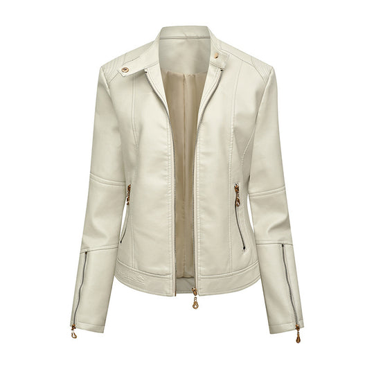 Damen Kunstlederjacke im Biker-Stil Heidi-Mode
