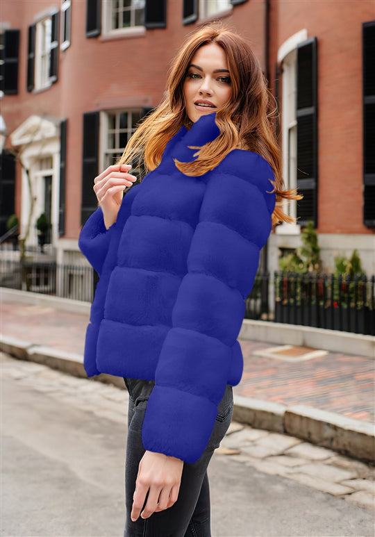 Damen Modische Daunenjacke mit hohem Kragen Heidi-Mode