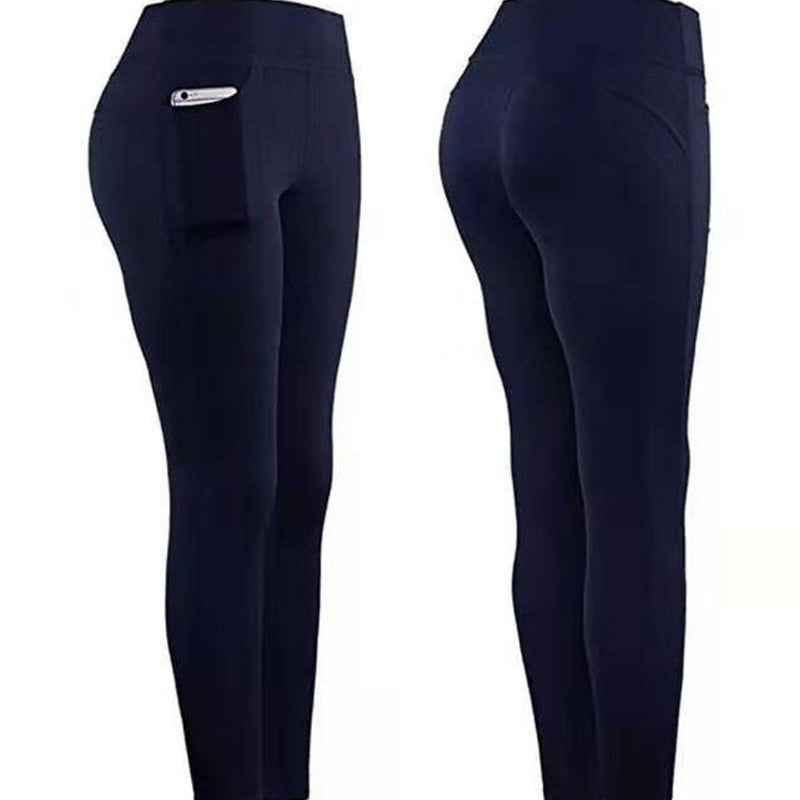 Damen Hochleistungs-Leggings mit praktischen Seitentaschen Heidi-Mode