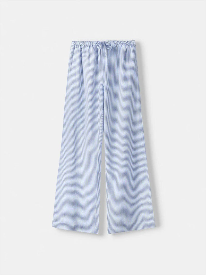 Damen Weite Sommerhose mit komfortablem Gummibund und Streifenmuster Heidi-Mode