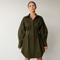 Damen Blusenkleid mit eleganten Puffärmeln und tailliertem Schnitt Heidi-Mode