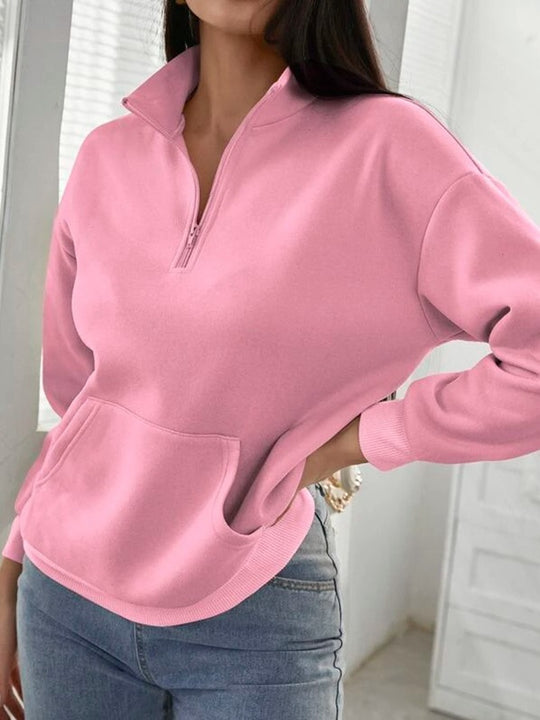 Damen bequemer Stehkragen Pullover Heidi-Mode