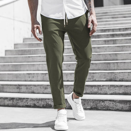 Herren Sportliche Chino-Hose mit flexiblem Bund und modernen Details Heidi-Mode
