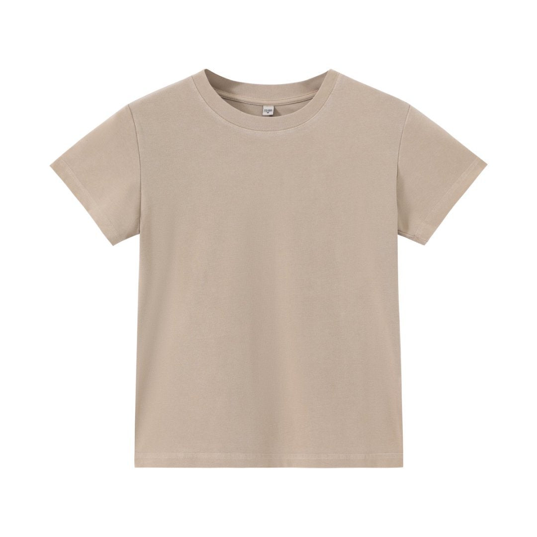 Heidi Mode | Schillerndes altes kurzes T-Shirt mit Färbung