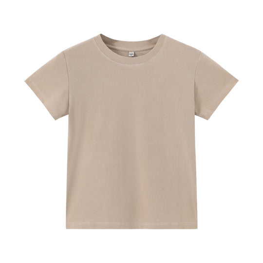 Heidi Mode | Schillerndes altes kurzes T-Shirt mit Färbung