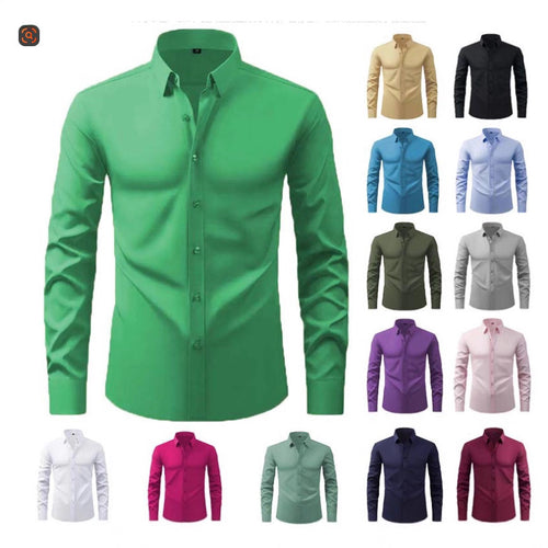 Herren langärmliges Hemd mit innovativer Schnittführung und Modernem Design Heidi-Mode