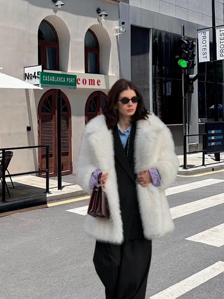 Damen Kuschelige Kunstpelz-Jacke Heidi-Mode