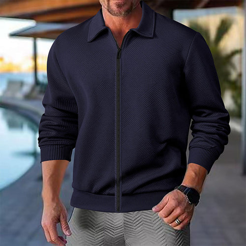 Herren Leichte Freizeitjacke mit strukturiertem Design Heidi-Mode
