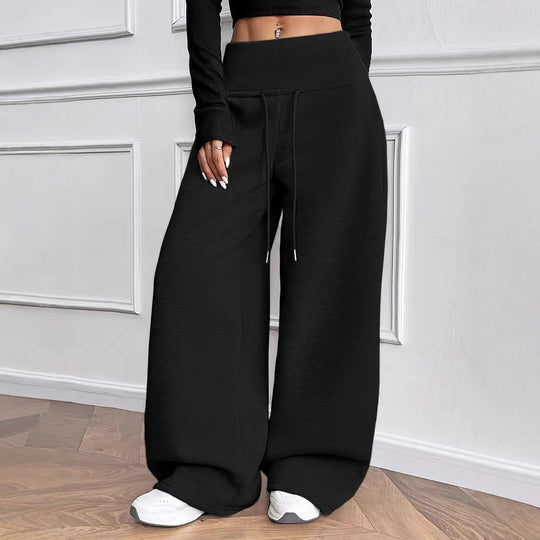 Damen Weite Jogginghose mit elastischem Taillenbund Heidi-Mode