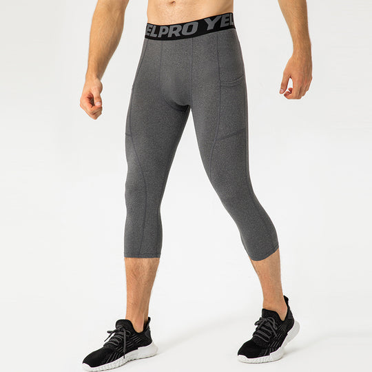 Herren Sportliche Kompressions-Leggings mit praktischen Taschen und atmungsaktiver Technologie Heidi-Mode