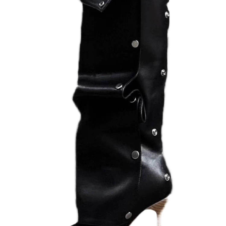 Damen Stylishe Overknee-Stiefel mit innovativem Design und elegantem Absatz Heidi-Mode