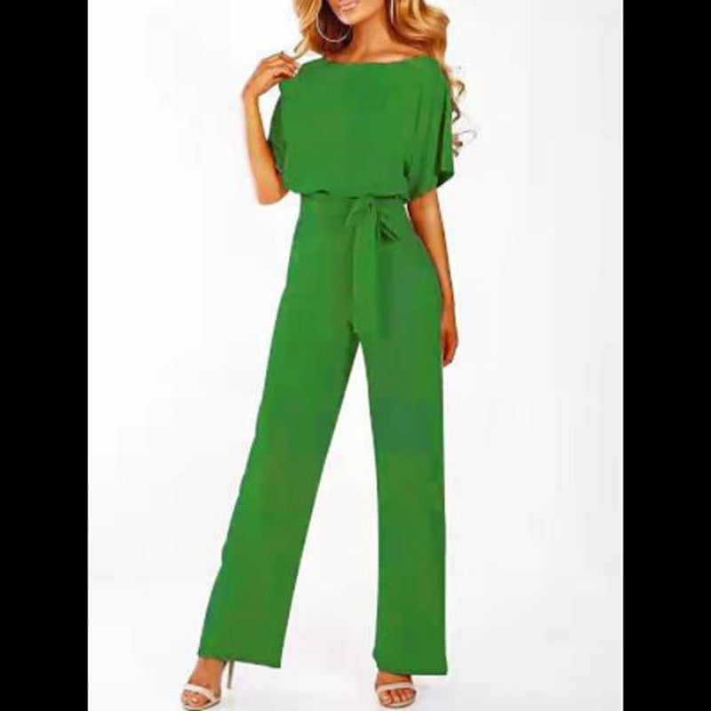 Damen elegantes Set bestehend aus fließender Bluse und weit geschnittenen Hosen Heidi-Mode