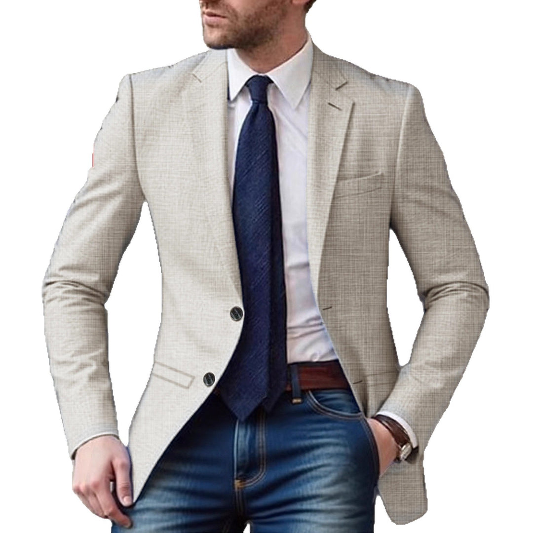 Herren eleganter und strukturierter Blazer mit modischen Details Heidi-Mode