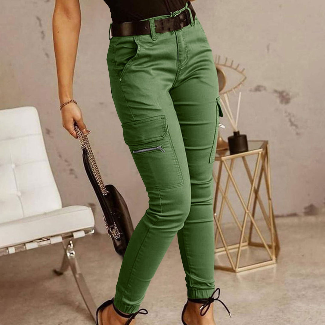 Damen Cargo-Hose mit figurbetontem Schnitt und vielen praktischen Taschen Heidi-Mode