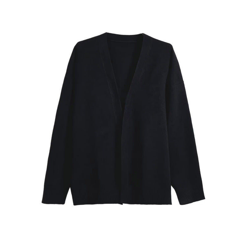 Damen lässiger Pullover mit klassischem Rundhalsausschnitt und langem Arm Heidi-Mode