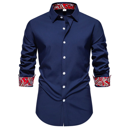 Herren Hemd mit modernem Musterdetail und stilvollem Kragen Heidi-Mode